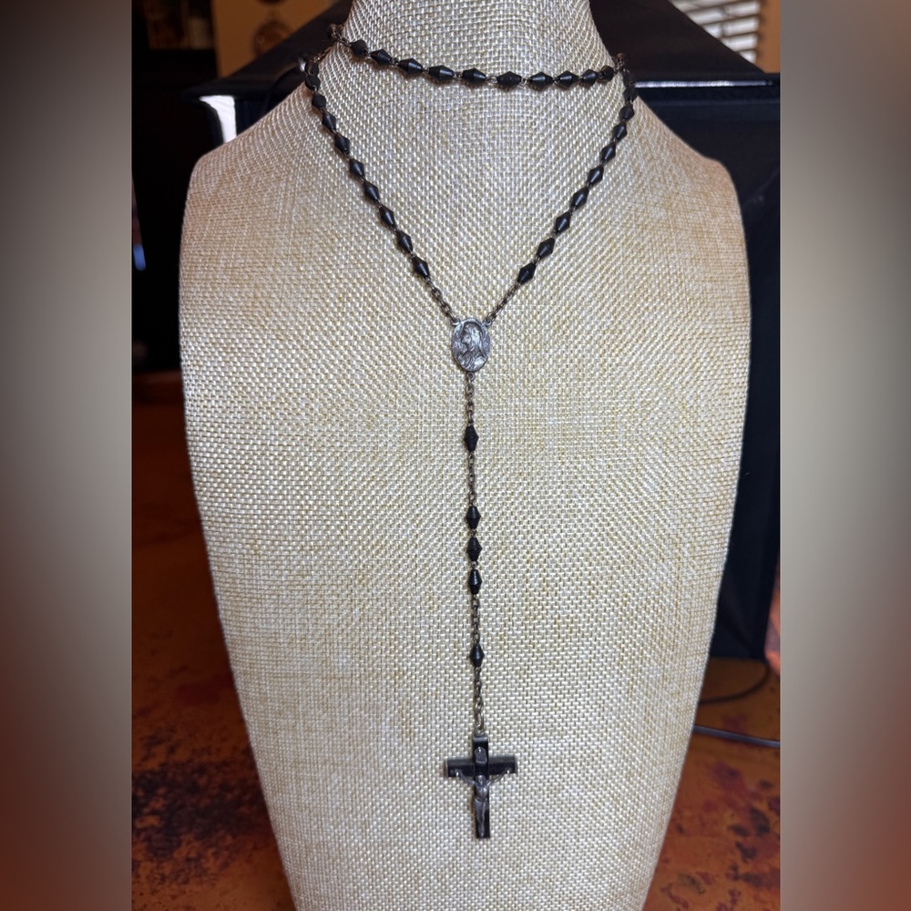 Vintage Rosary France Wooden Beads RosaryJ0045